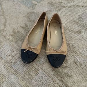 Chanel ballet flats beige/black 39